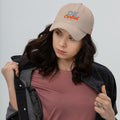 Unisex Adjustable Hat, Stone, front view
