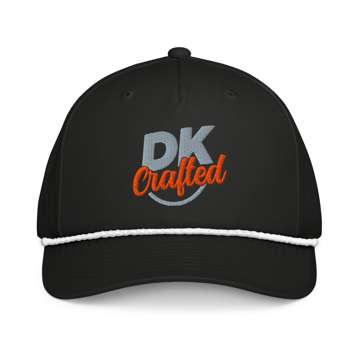 Classic rope cap in Black/White, front view