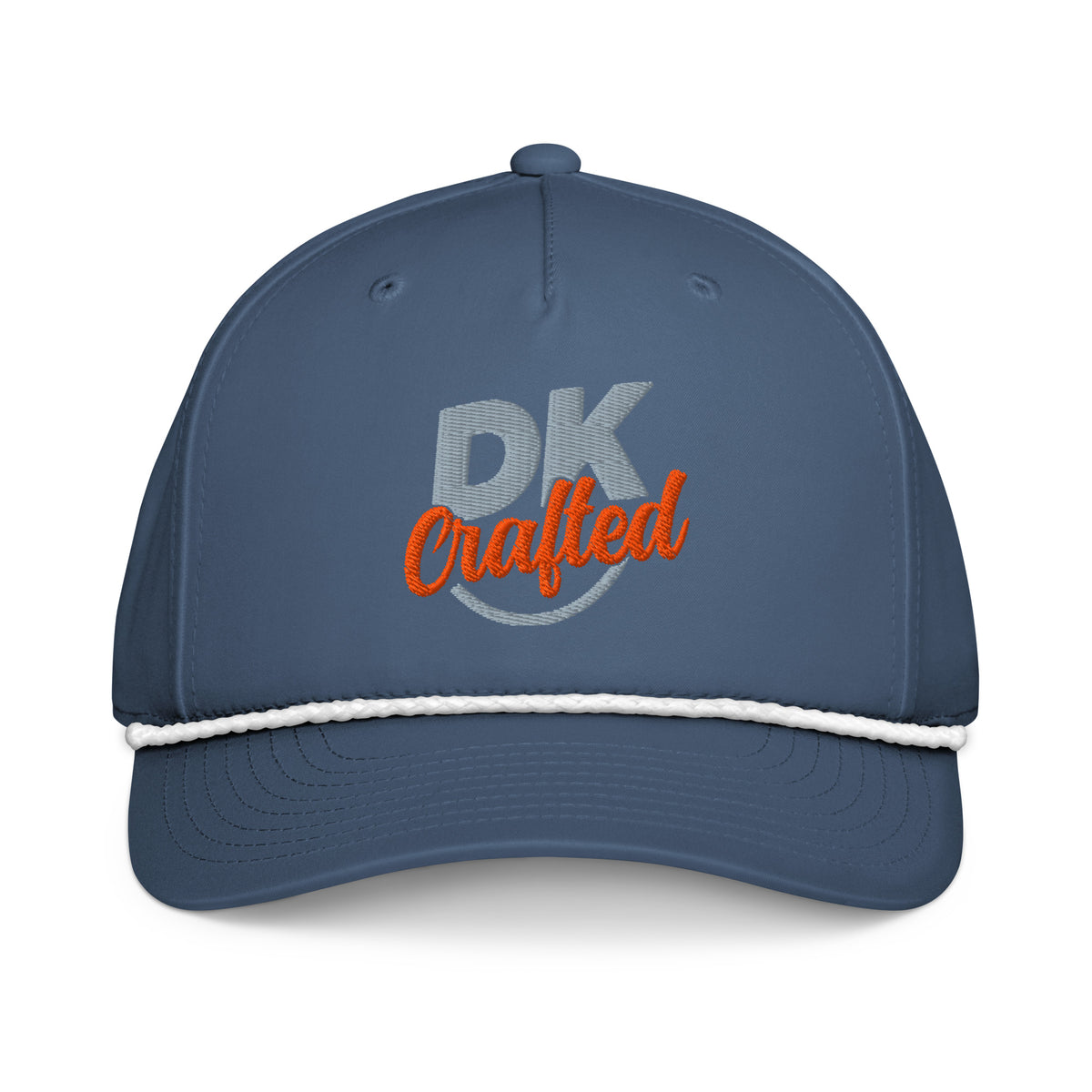 Classic rope cap in Light Blue/White, front view