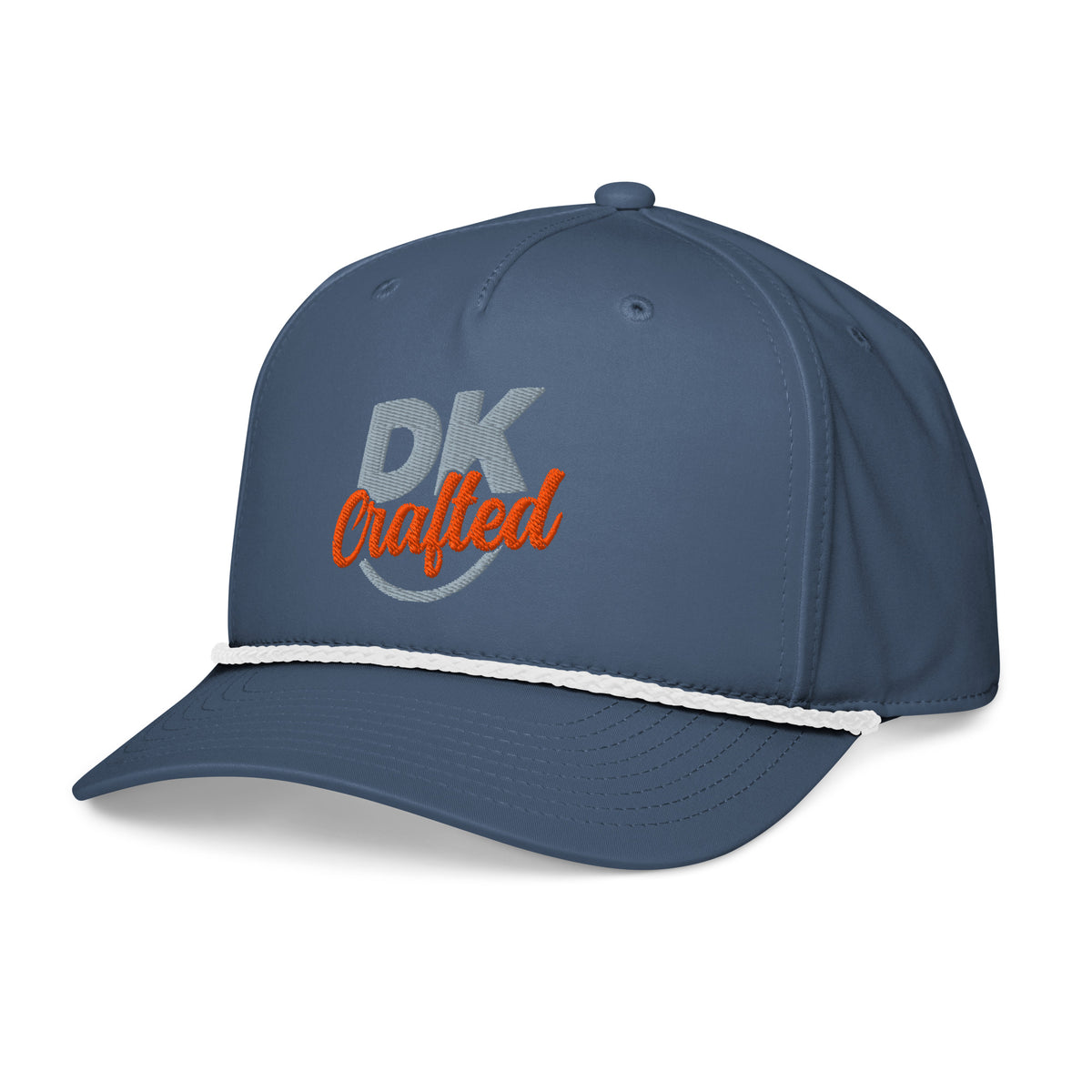 Classic rope cap in Light Blue/White, left front view