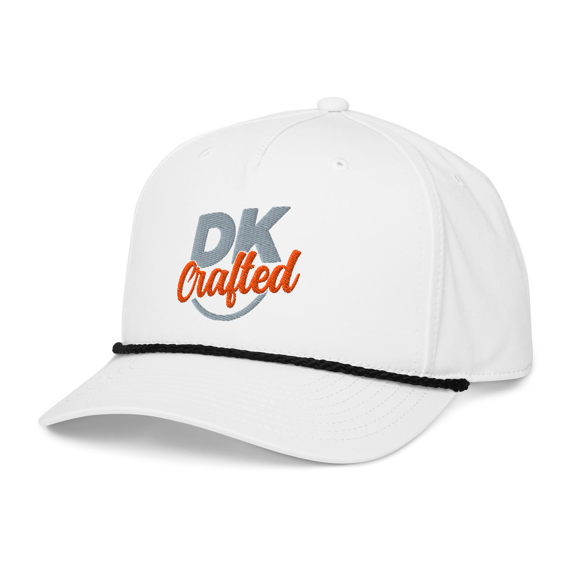 Classic rope cap in White/Black, left front view