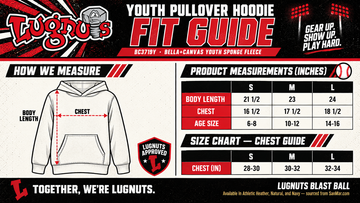 Lugnuts Youth Sponge Fleece Hoodie — BELLA+CANVAS