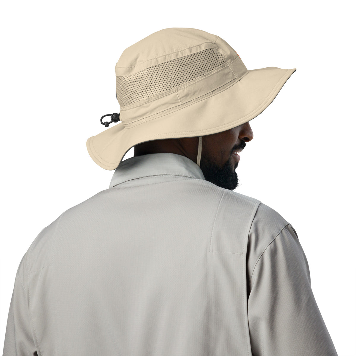 Columbia booney hat in Fossil, back view