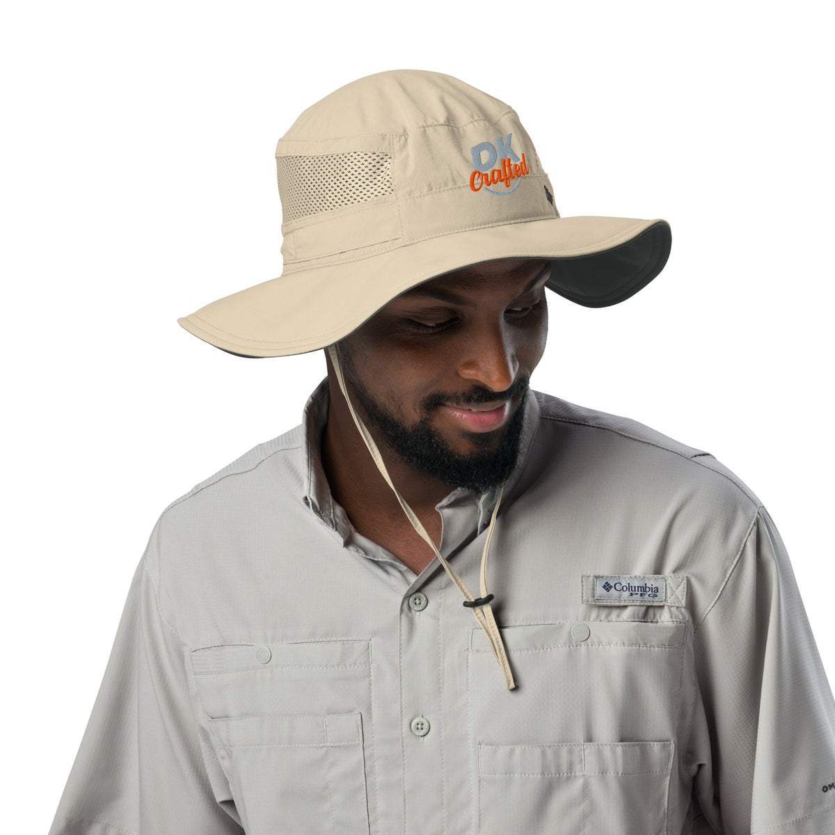 Columbia booney hat in Fossil, front view