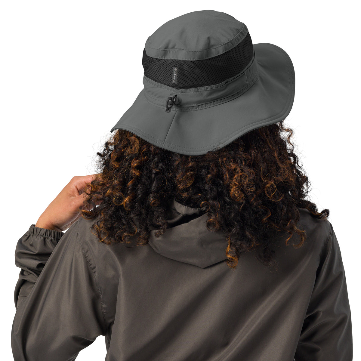 Columbia booney hat in Grill, back view