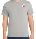 Lugnuts Adult Fan Tee - Silver front, number patch