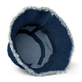 Distressed denim bucket hat in Classic Denim, product detail view