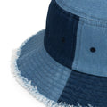 Distressed denim bucket hat in Classic/Light Denim, product detail view