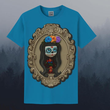 Sugar Skull Graphic Tee: Comfort Colors Halloween Shirt