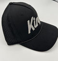 Embroidered logo hat close-up stitch detail
