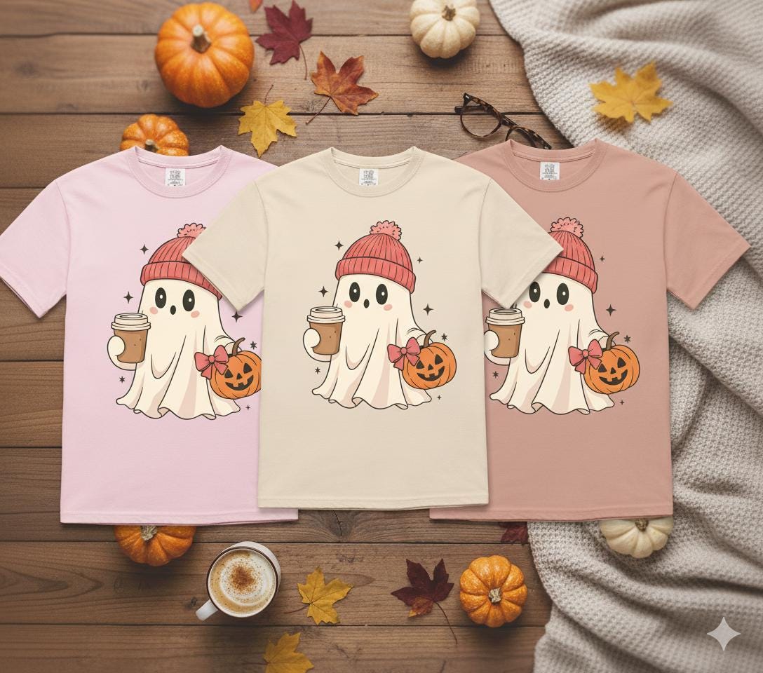 Halloween Ghost, Spooky Season, Fall Coffee Lover Comfort Colors 1717