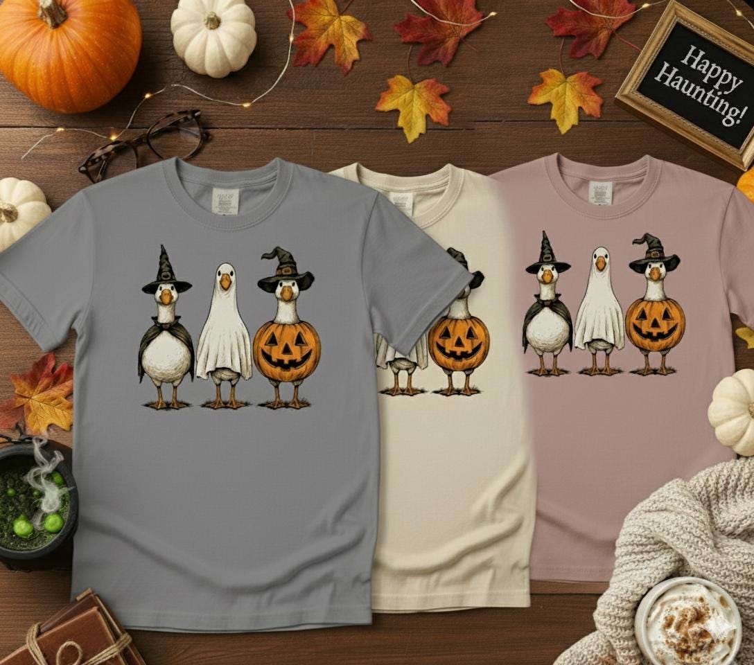 Halloween Spooky Goosey, Fall Comfort Colors 1717