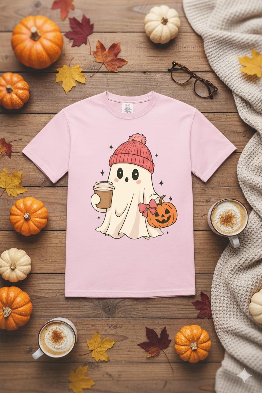 Halloween Ghost, Spooky Season, Fall Coffee Lover Comfort Colors 1717