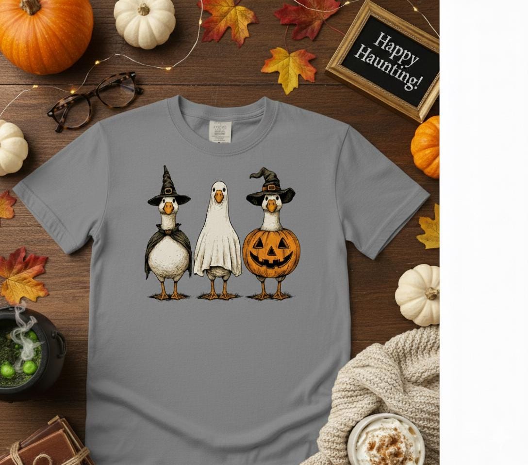 Halloween Spooky Goosey, Fall Comfort Colors 1717
