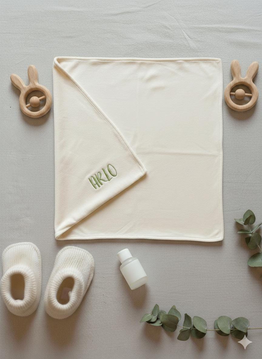 Personalized Newborn Gift Set – Custom Embroidered 4-Piece Outfit for Baby Boy or Girl