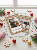 Plaid, Farmhouse Holiday Family Photo Card, Printable Digital or Printed Christmas Greeting