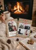 Plaid, Farmhouse Holiday Family Photo Card, Printable Digital or Printed Christmas Greeting