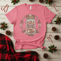 Mason Jar Hard Candy Christmas Wreath Comfort Colors 1717 T-shirt