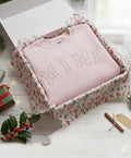 Custom family sweatshirt shown in Pink colorway