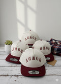 Upside Down Embroidered Maroon & Cream Trucker HOWDY Cambridge PB274 Hat