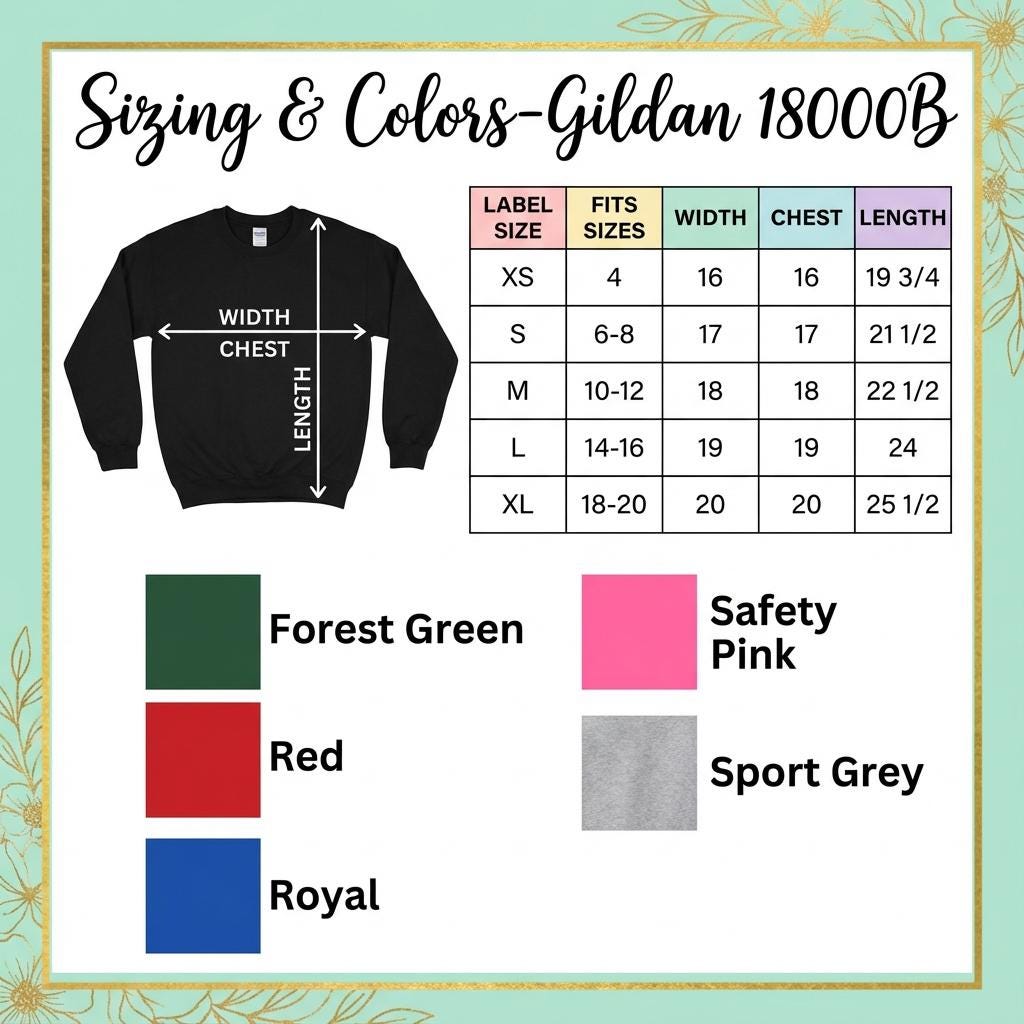 Custom embroidered kids sweatshirt styled on child