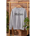 Custom embroidered kids sweatshirt, Safety Pink colorway