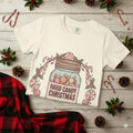 Mason Jar Hard Candy Christmas Wreath Comfort Colors 1717 T-shirt