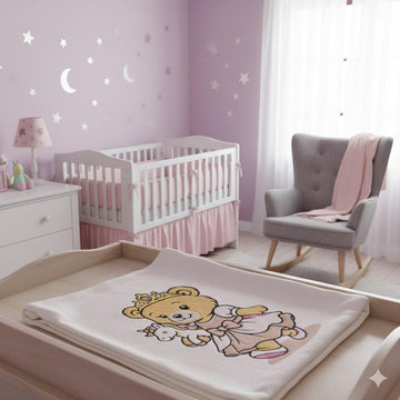 Custom embroidered princess baby blanket, personalized name swaddle