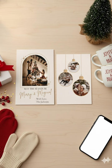Editable Holiday Photo Card Template | Christmas Greeting (Digital Download)