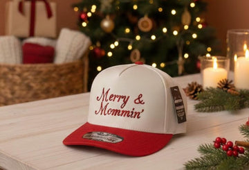 Embroidered Holiday Baseball Cap | Christmas Mom Hat | Personalized Trucker Hat | Mothers Day Gift