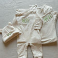 Personalized Newborn Gift Set – Custom Embroidered 4-Piece Outfit for Baby Boy or Girl