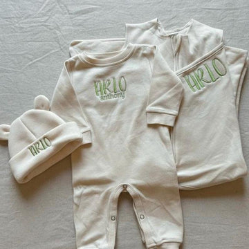 Personalized Embroidered Baby Outfit Set | Custom Name Keepsake Gift