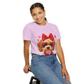 Faux Yarn Valentine Doodle with Heart Sunglasses T-Shirt | Dog Lollipop Design