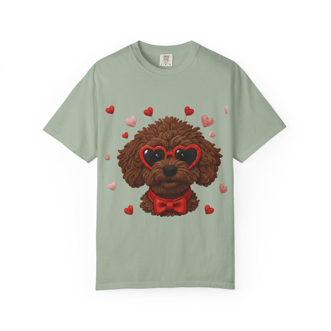 Faux Yarn Chocolate Doodle Valentines Day Tee Shirt