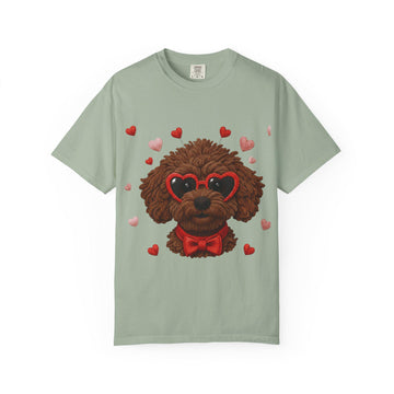 Faux Yarn Chocolate Doodle Valentines Day Tee Shirt