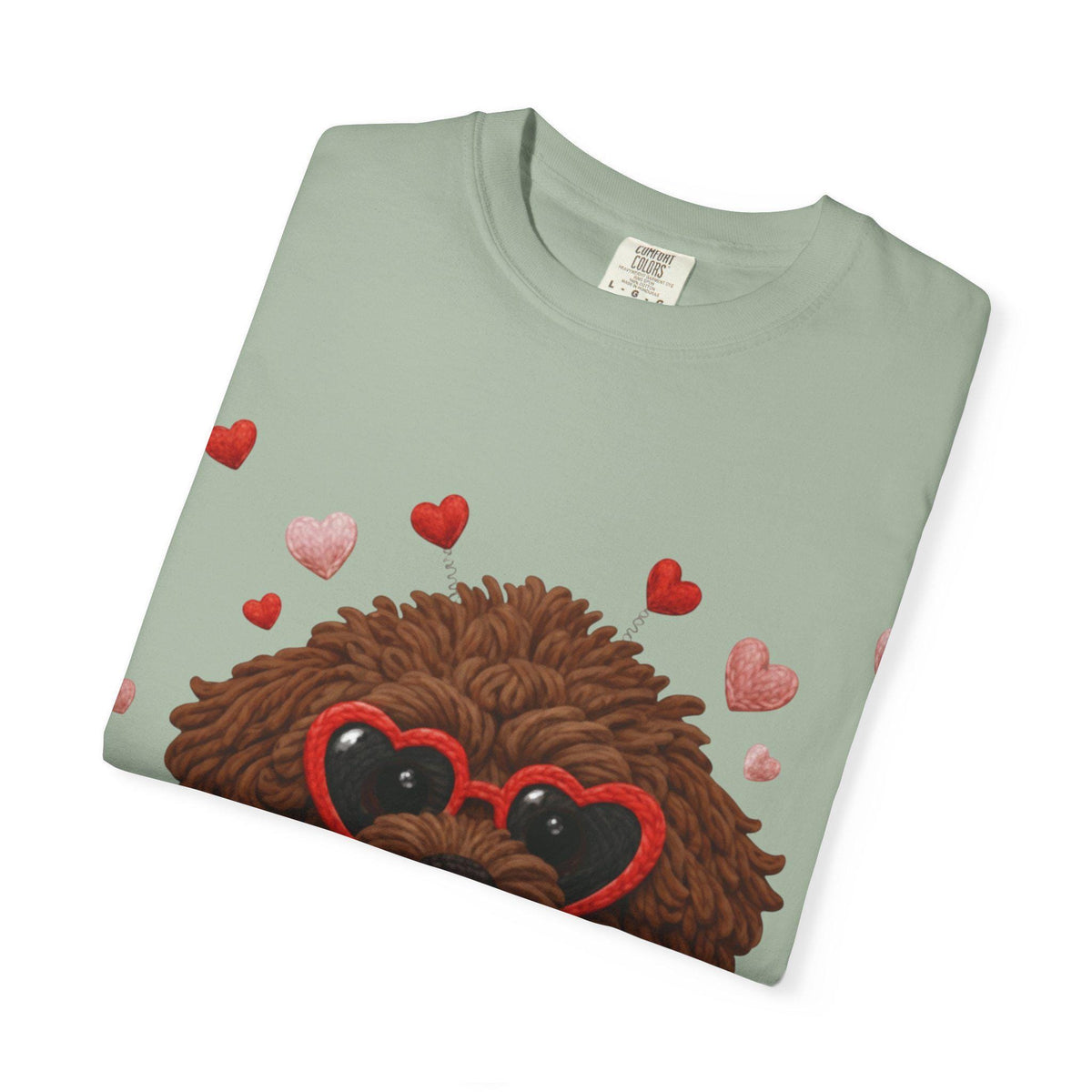 Faux Yarn Chocolate Doodle Valentines Day Tee Shirt