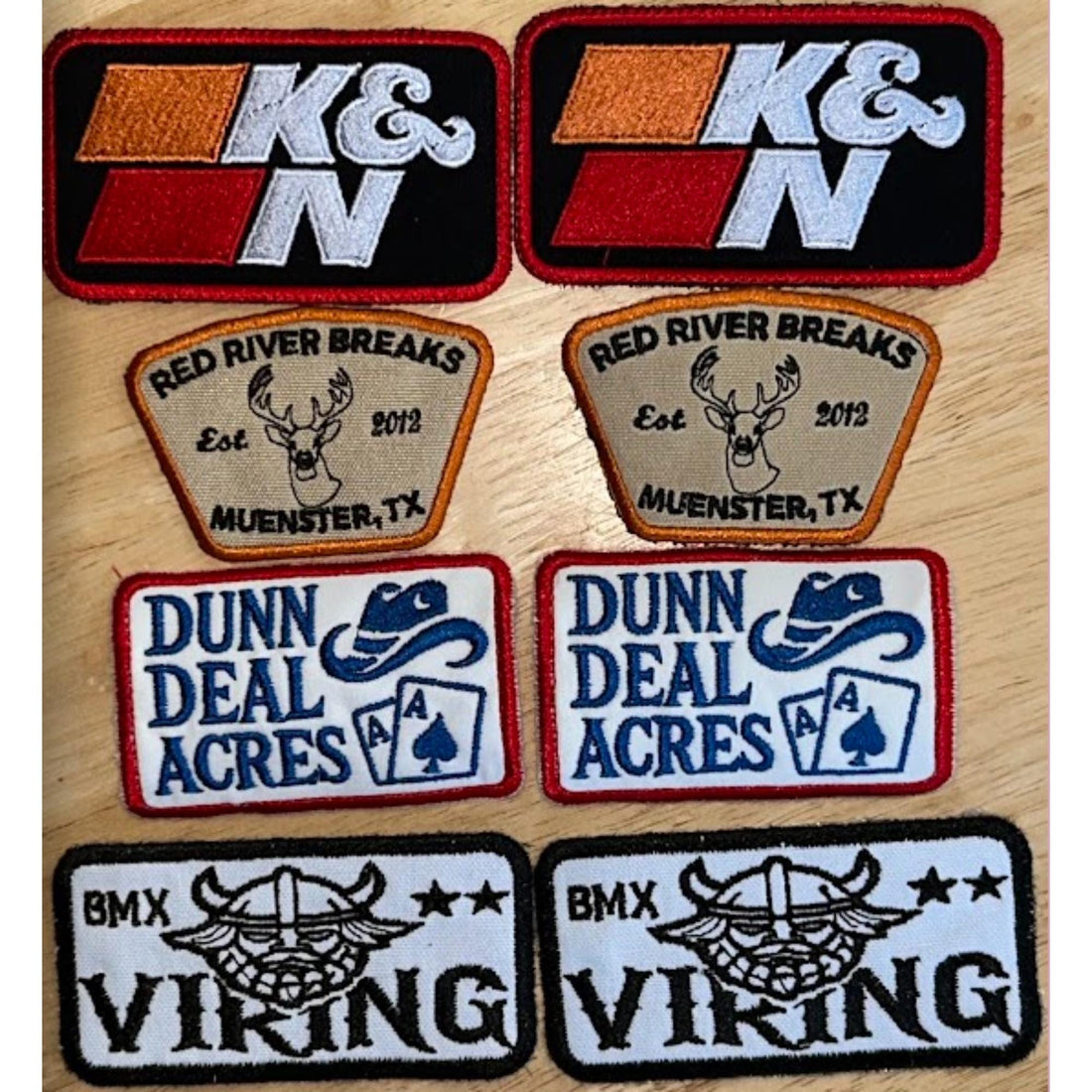 Custom embroidered patches, iron on or sew on, personalized logos
