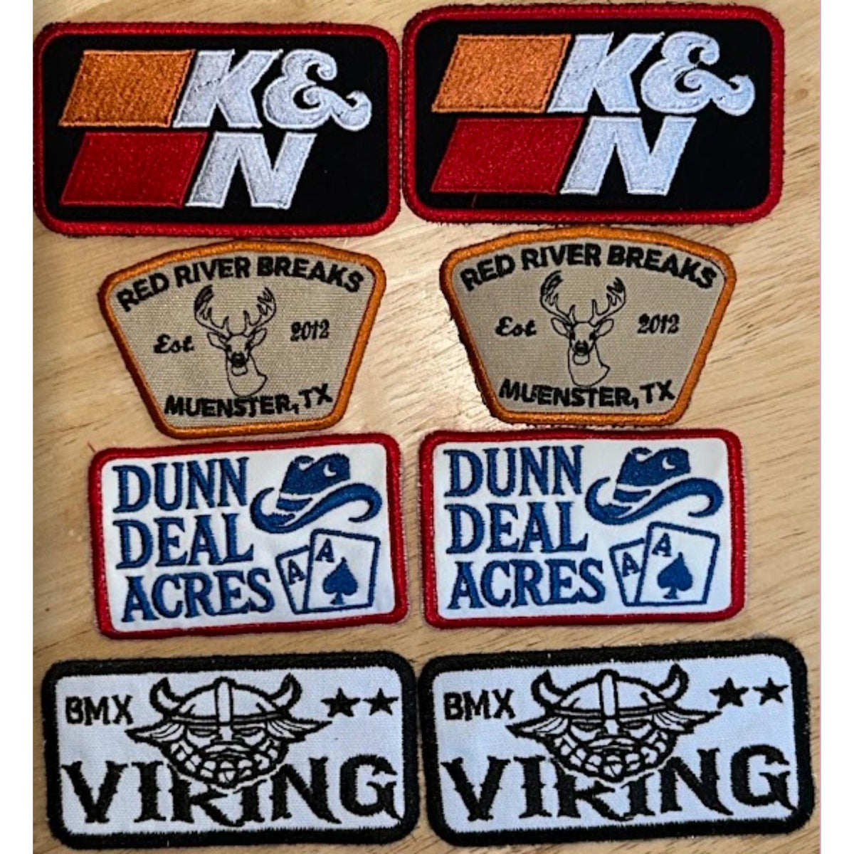 Custom embroidered patches, iron on or sew on, personalized logos