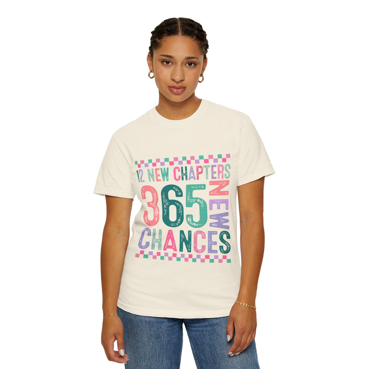 365 Chances Inspirational Typography T-Shirt | New Chapters Motivational Tee