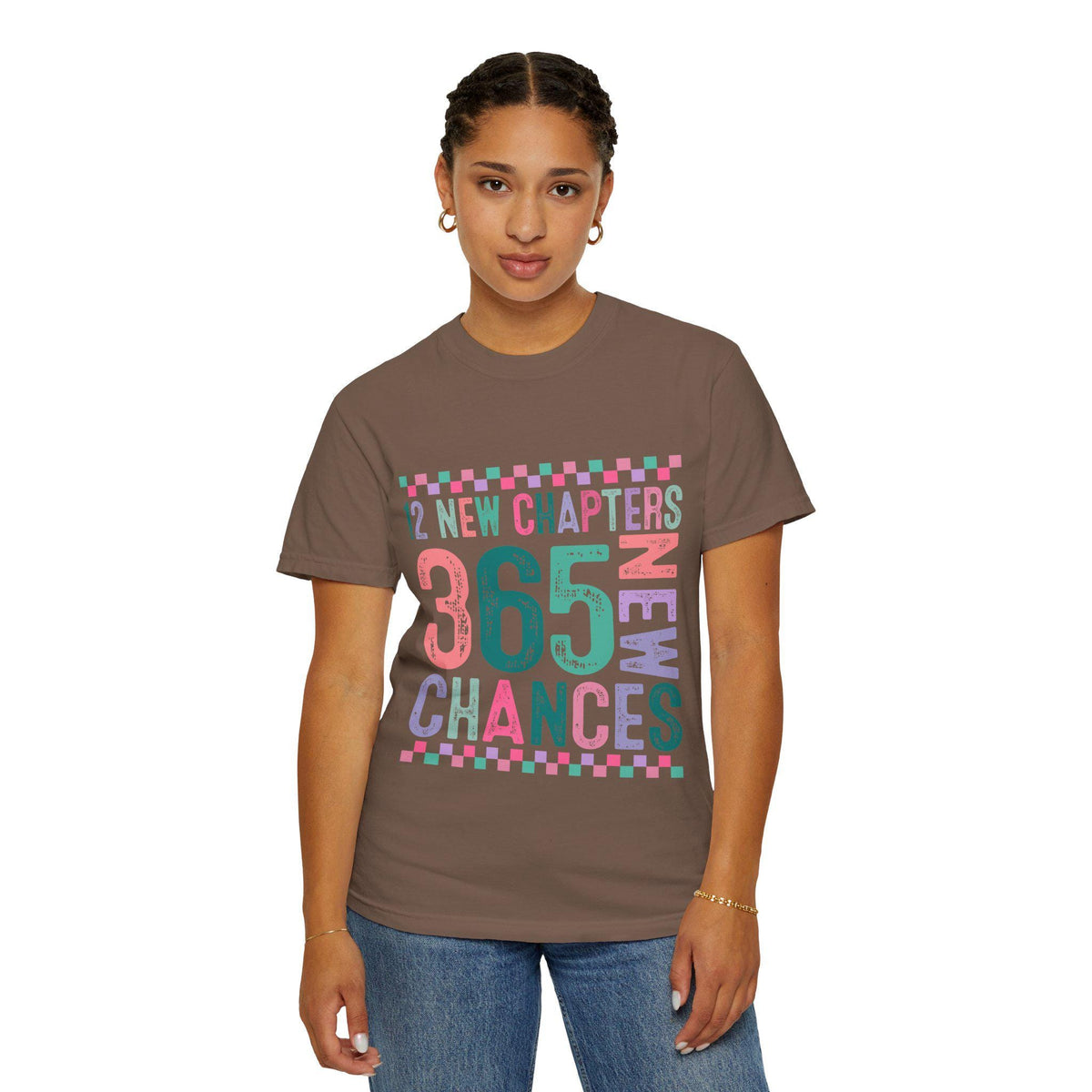365 Chances Inspirational Typography T-Shirt | New Chapters Motivational Tee