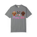 Puppy Love Comfort Colors T-Shirt | Dog Faces with Hearts