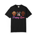 Puppy Love Comfort Colors T-Shirt | Dog Faces with Hearts