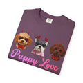 Puppy Love Comfort Colors T-Shirt | Dog Faces with Hearts