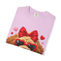 Faux Yarn Valentine Doodle with Heart Sunglasses T-Shirt | Dog Lollipop Design