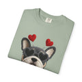 Faux Yarn Frenchie Valentines Day Tee Shirt