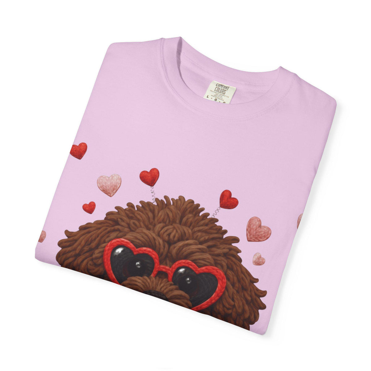 Faux Yarn Chocolate Doodle Valentines Day Tee Shirt