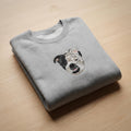 Custom Embroidered Pet Portrait Sweatshirt | Personalized Cat Gift