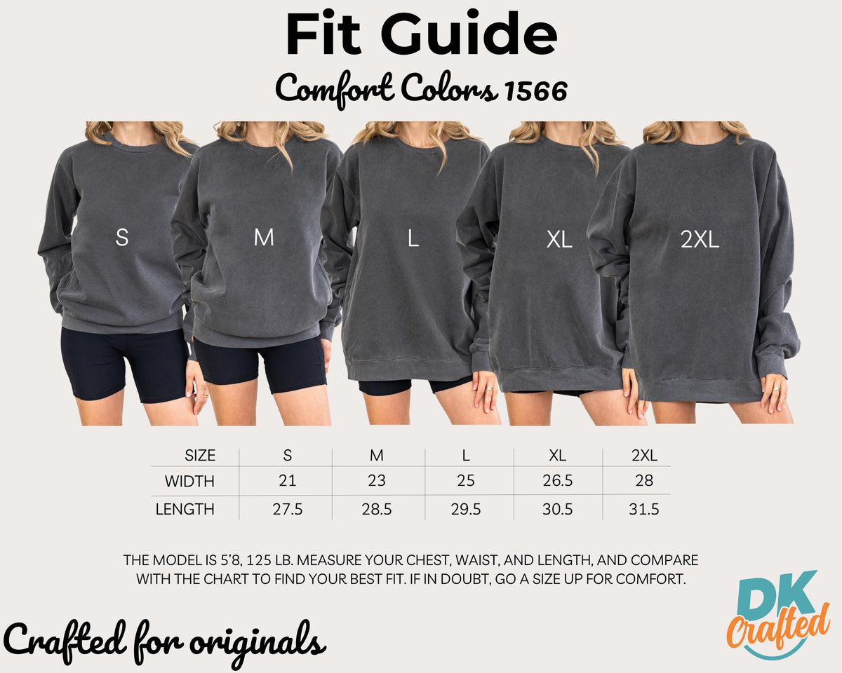 Custom Embroidered Highland Cow Comfort Colors Crewneck Sweatshirt