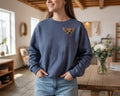 Custom Embroidered Pet Portrait Sweatshirt | Personalized Monogrammed Dog Cat Crewneck