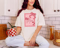Coquette Valentine's Day Stamp Shirt | Comfort Colors 1717 | Pink Bow Be Mine Tee
